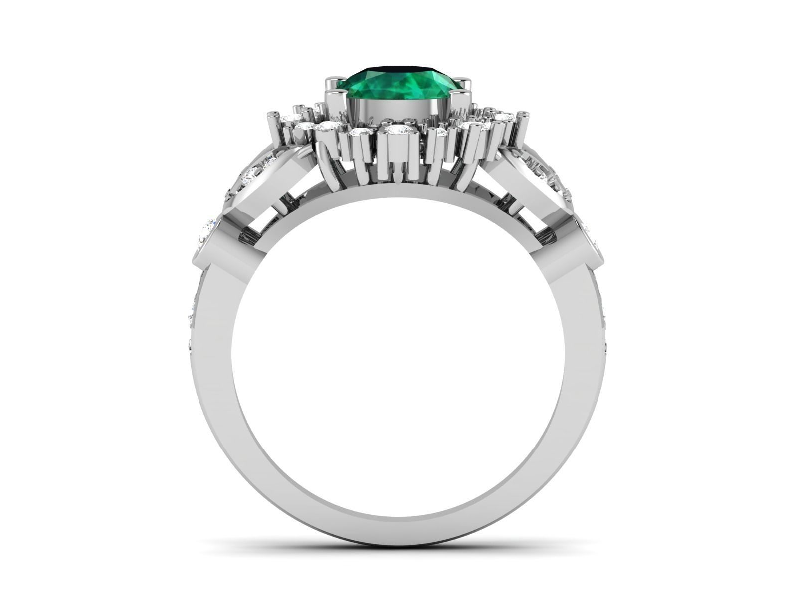 Women Diamond Ring 3dm render details 3D print model_8