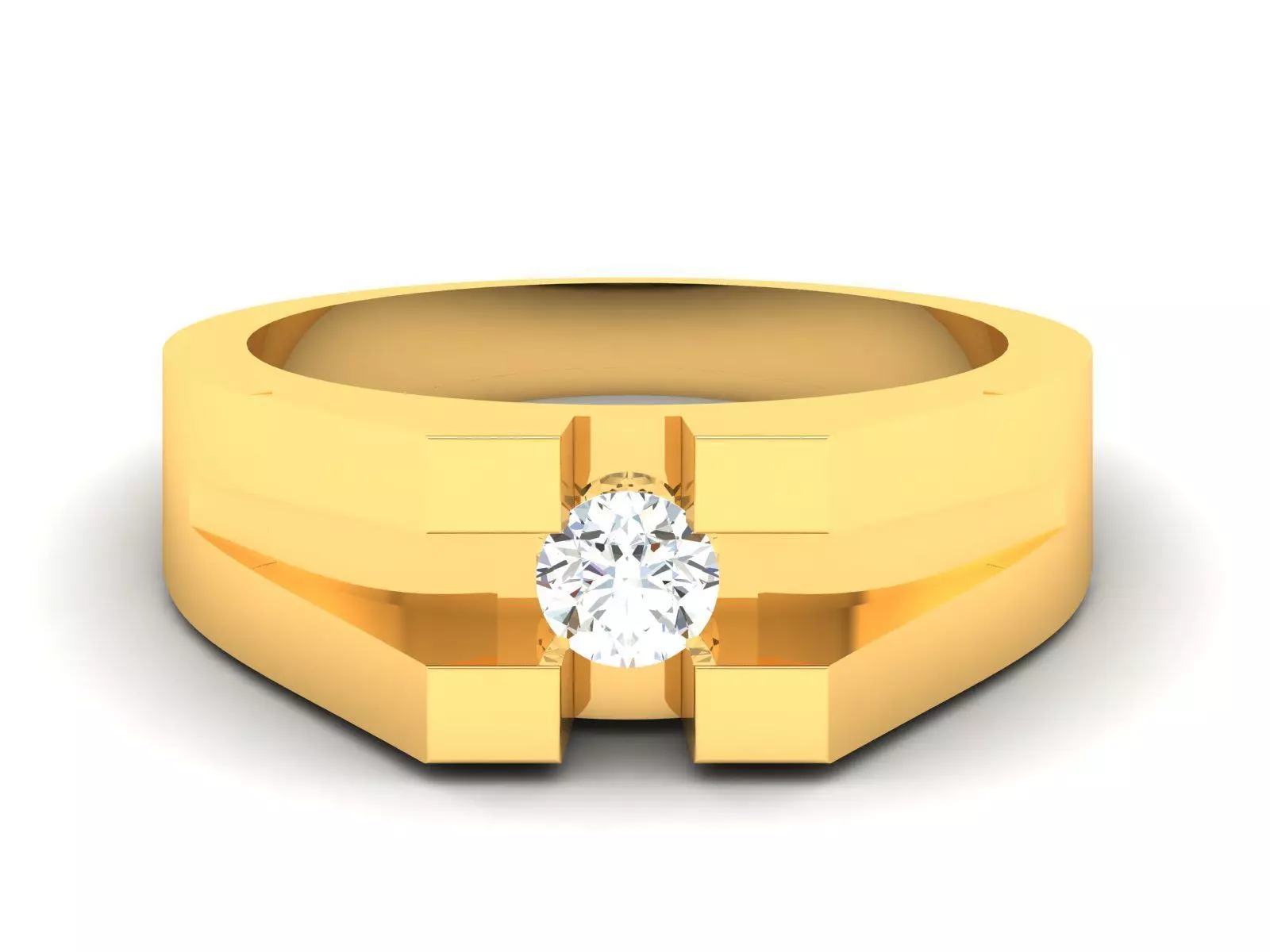 Gents Diamond Ring 3dm render details 3D print model_0