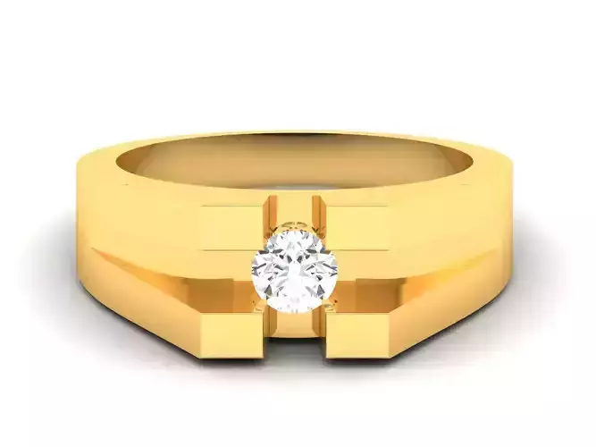 Gents Diamond Ring 3dm render details 3D print model