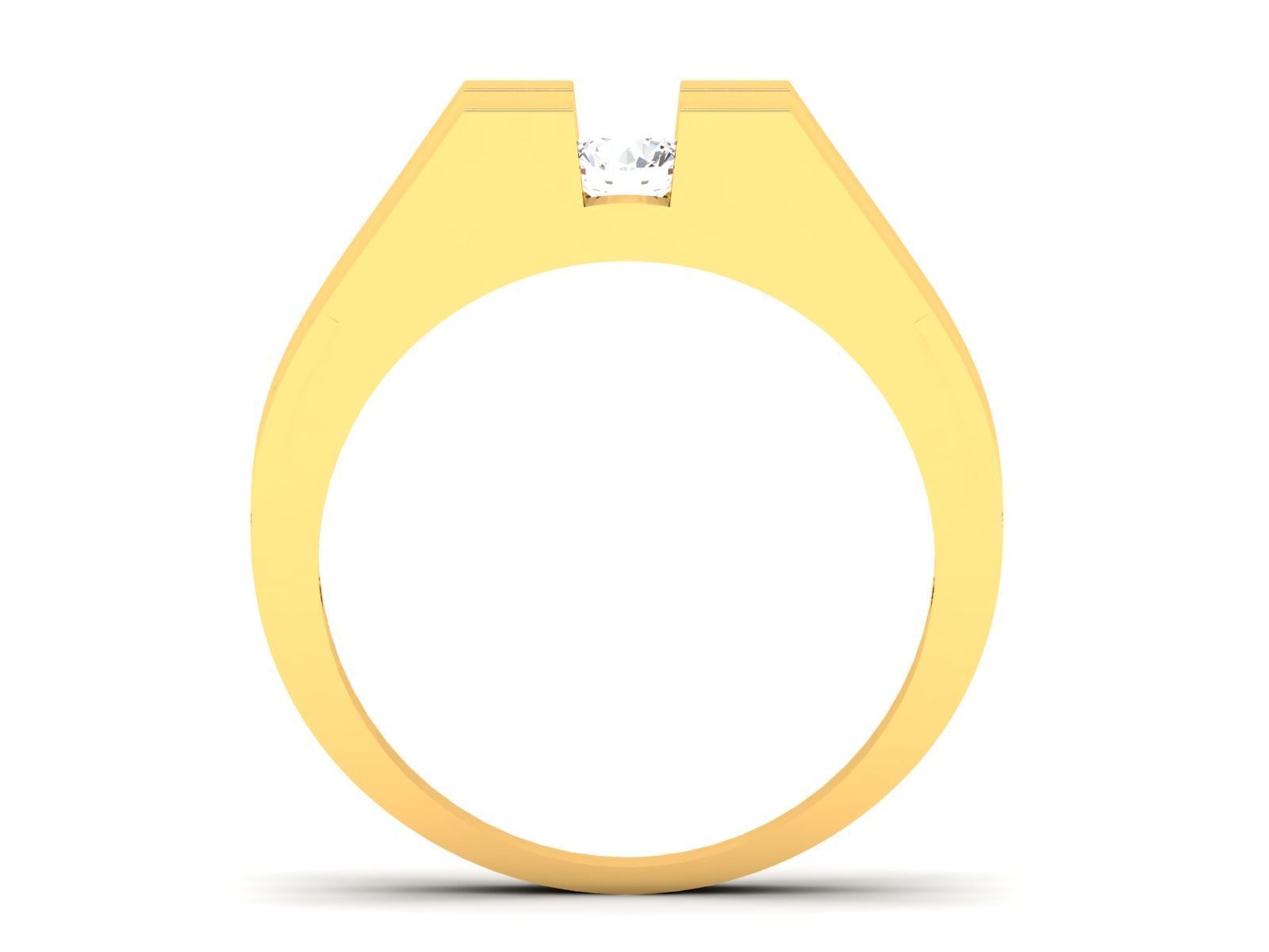 Gents Diamond Ring 3dm render details 3D print model_2