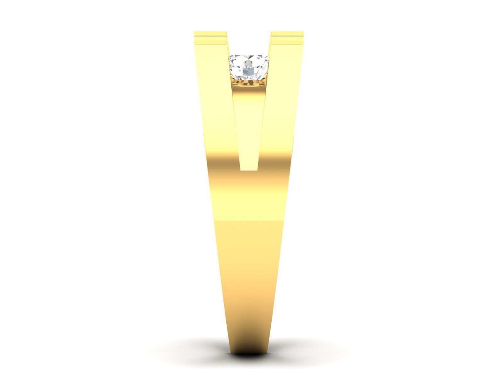 Gents Diamond Ring 3dm render details 3D print model_7