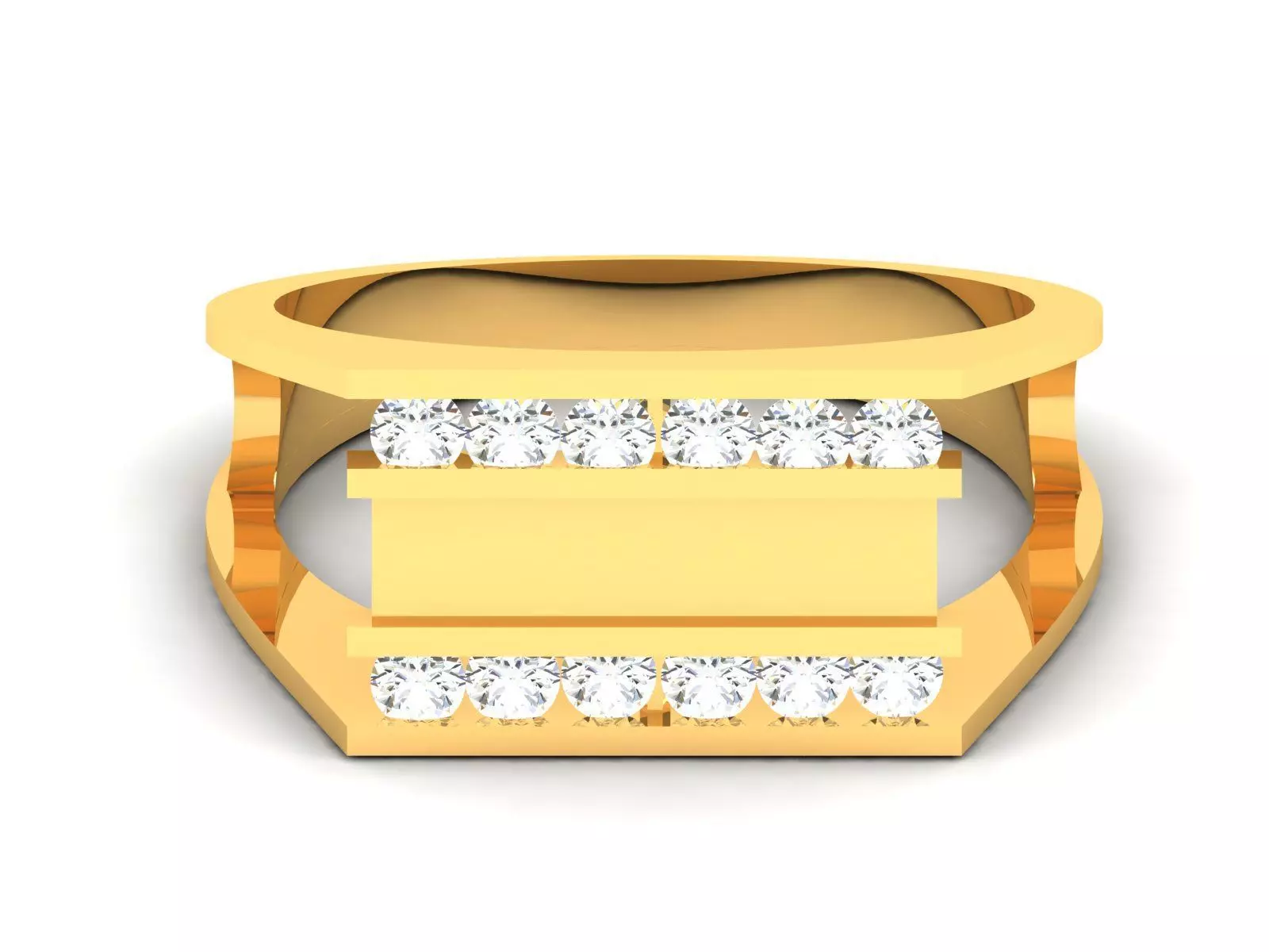 Gents Diamond Ring 3dm render details 3D print model_0