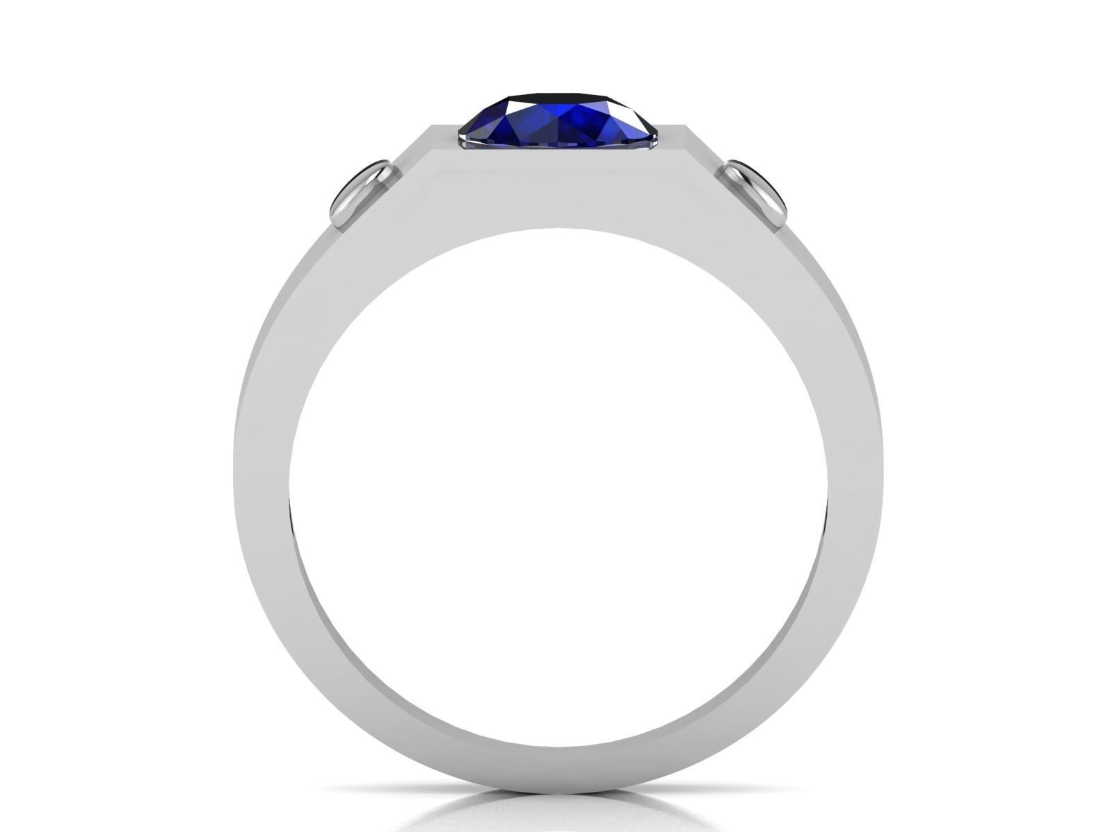 Gents Diamond Ring 3dm render details 3D print model_4