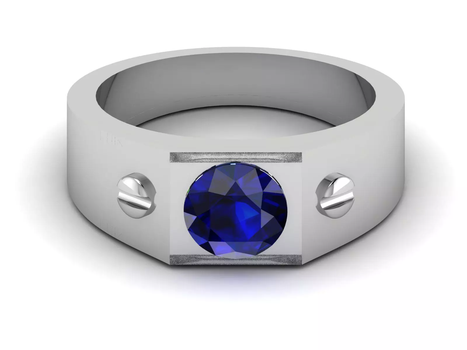 Gents Diamond Ring 3dm render details 3D print model_0