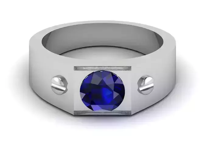 Gents Diamond Ring 3dm render details 3D print model