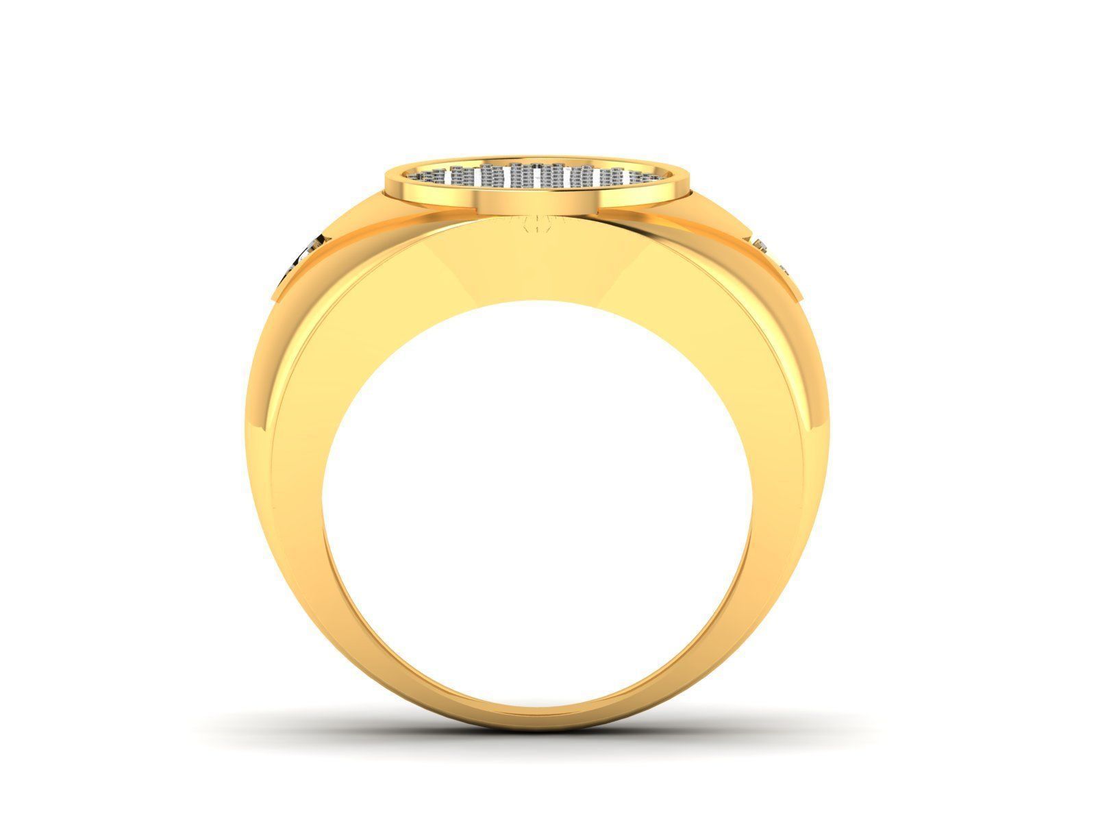 Gents Diamond Ring 3dm render details 3D print model_3