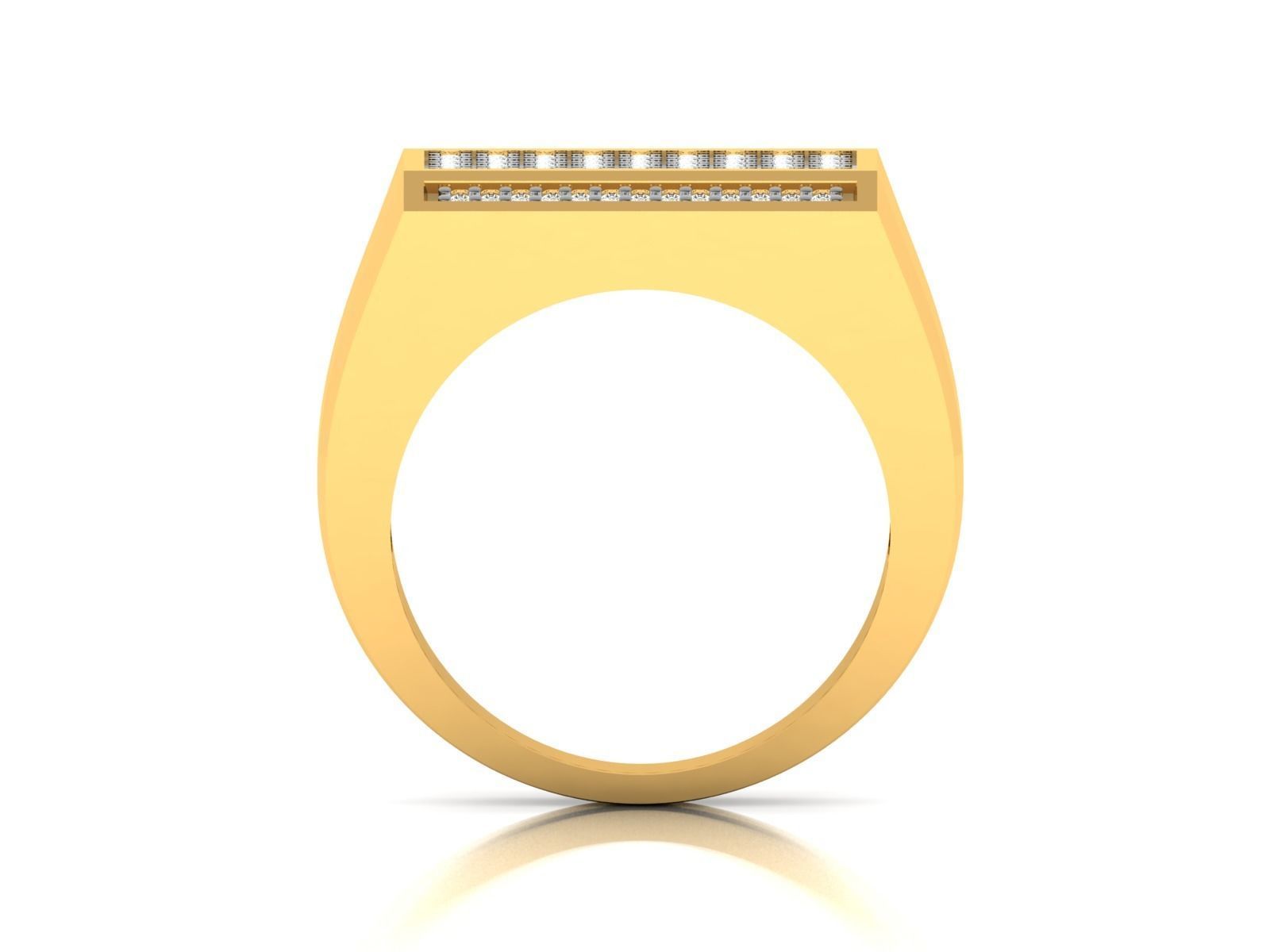 Gents Diamond Ring 3dm render details 3D print model_4