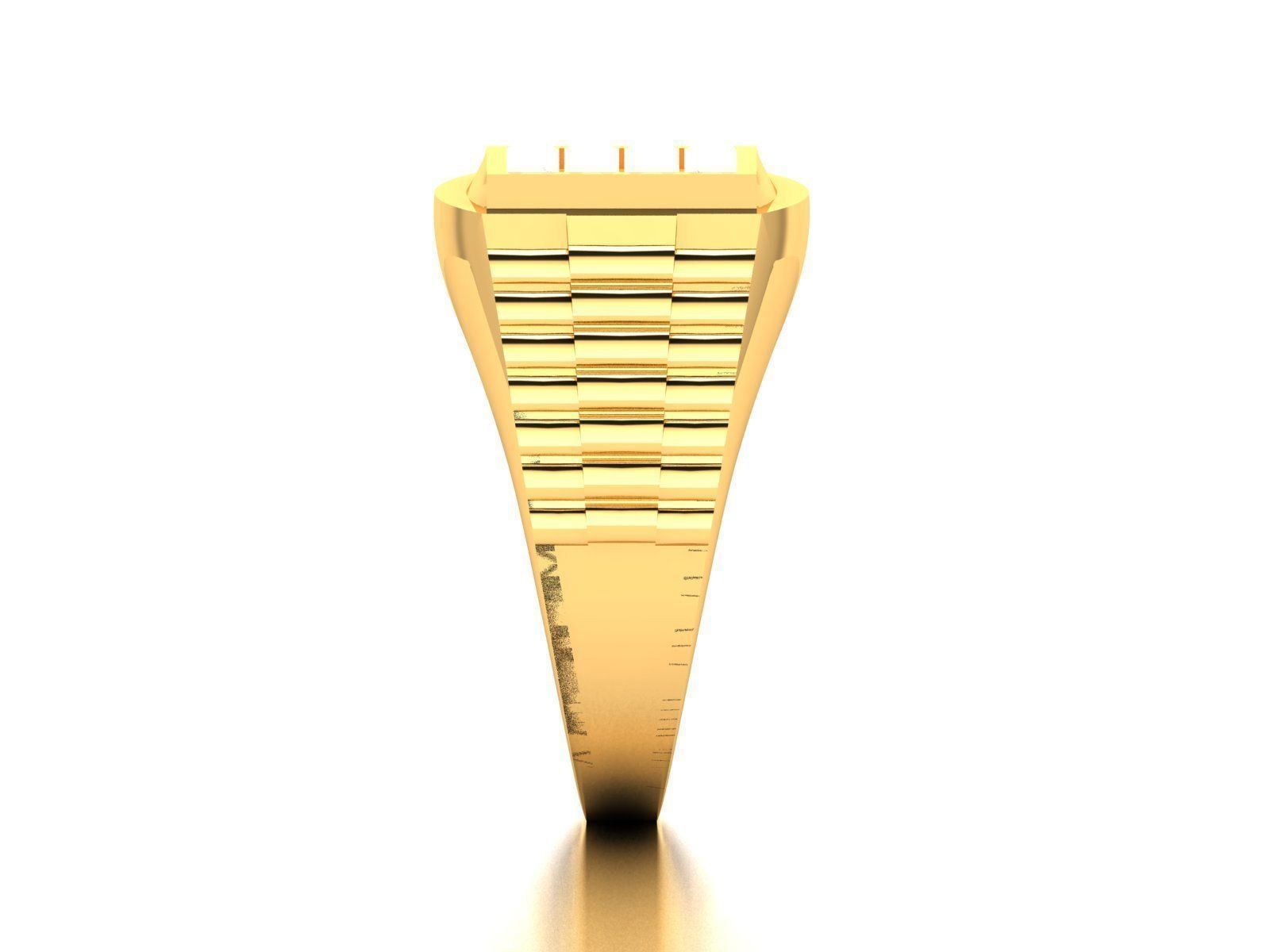 Gents Diamond Ring 3dm render details 3D print model_5
