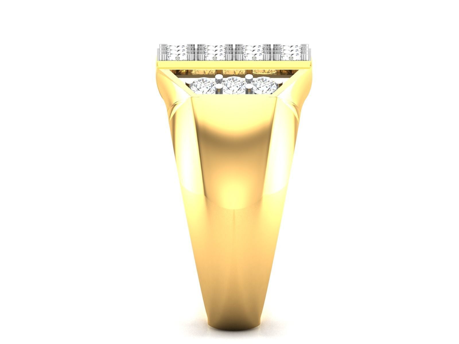 Gents Diamond Ring 3dm render details 3D print model_6