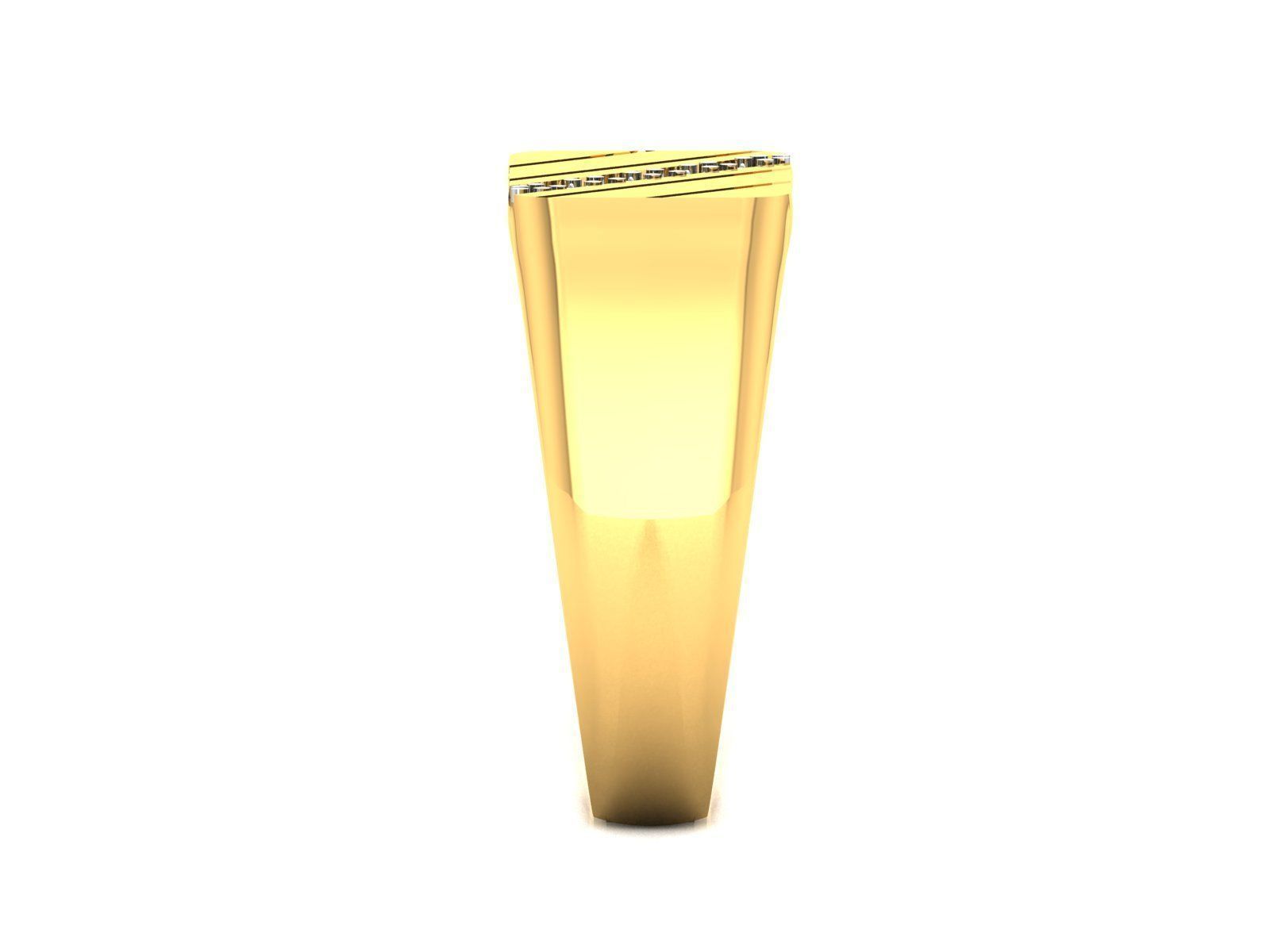 Gents Diamond Ring 3dm render details 3D print model_1