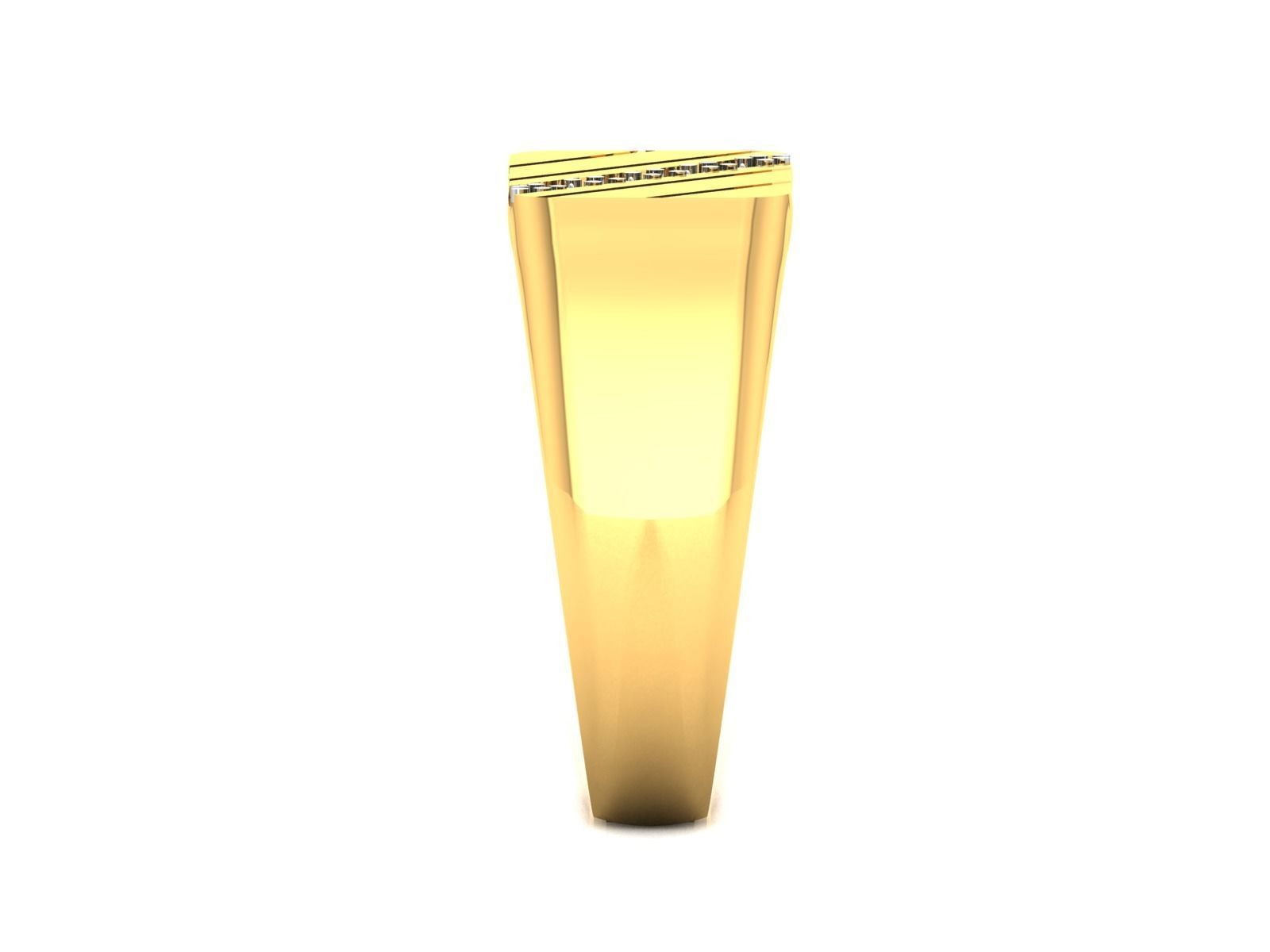 Gents Diamond Ring 3dm render details 3D print model_2
