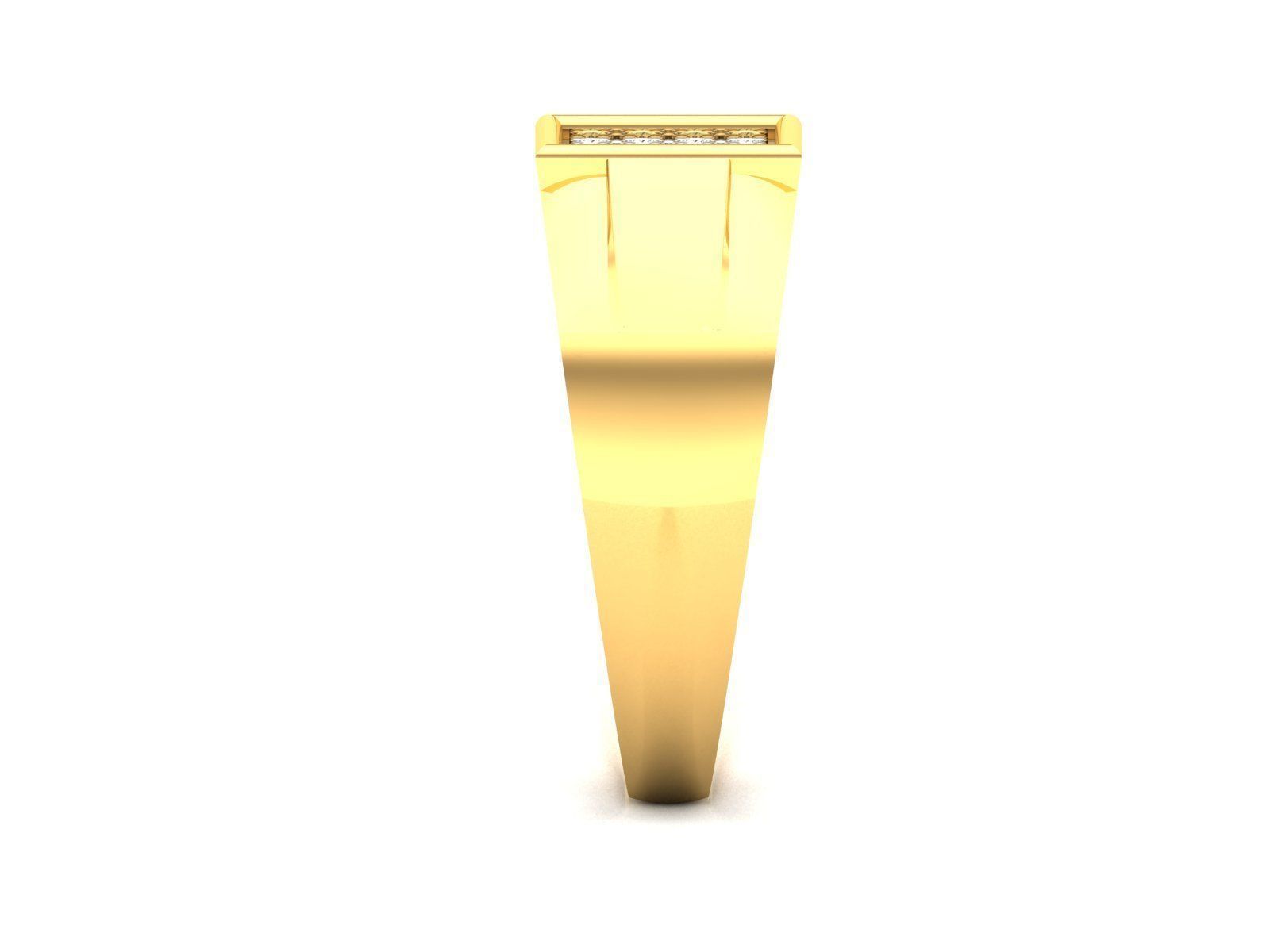 Gents Diamond Ring 3dm render details 3D print model_7
