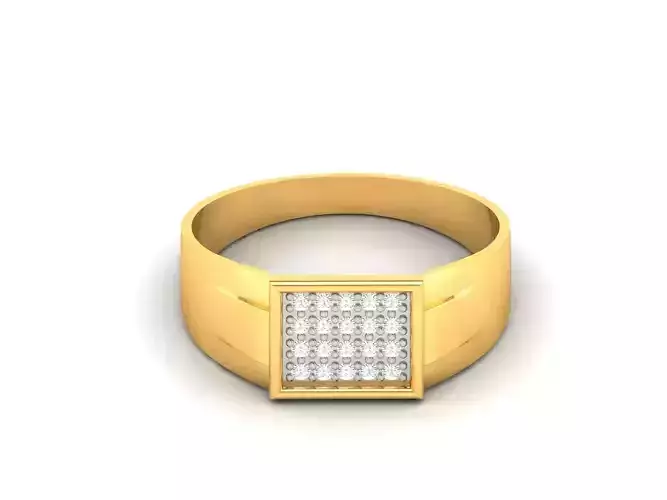 Gents Diamond Ring 3dm render details 3D print model