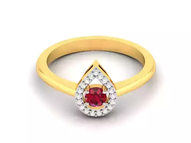 Women Diamond Ring 3dm render details