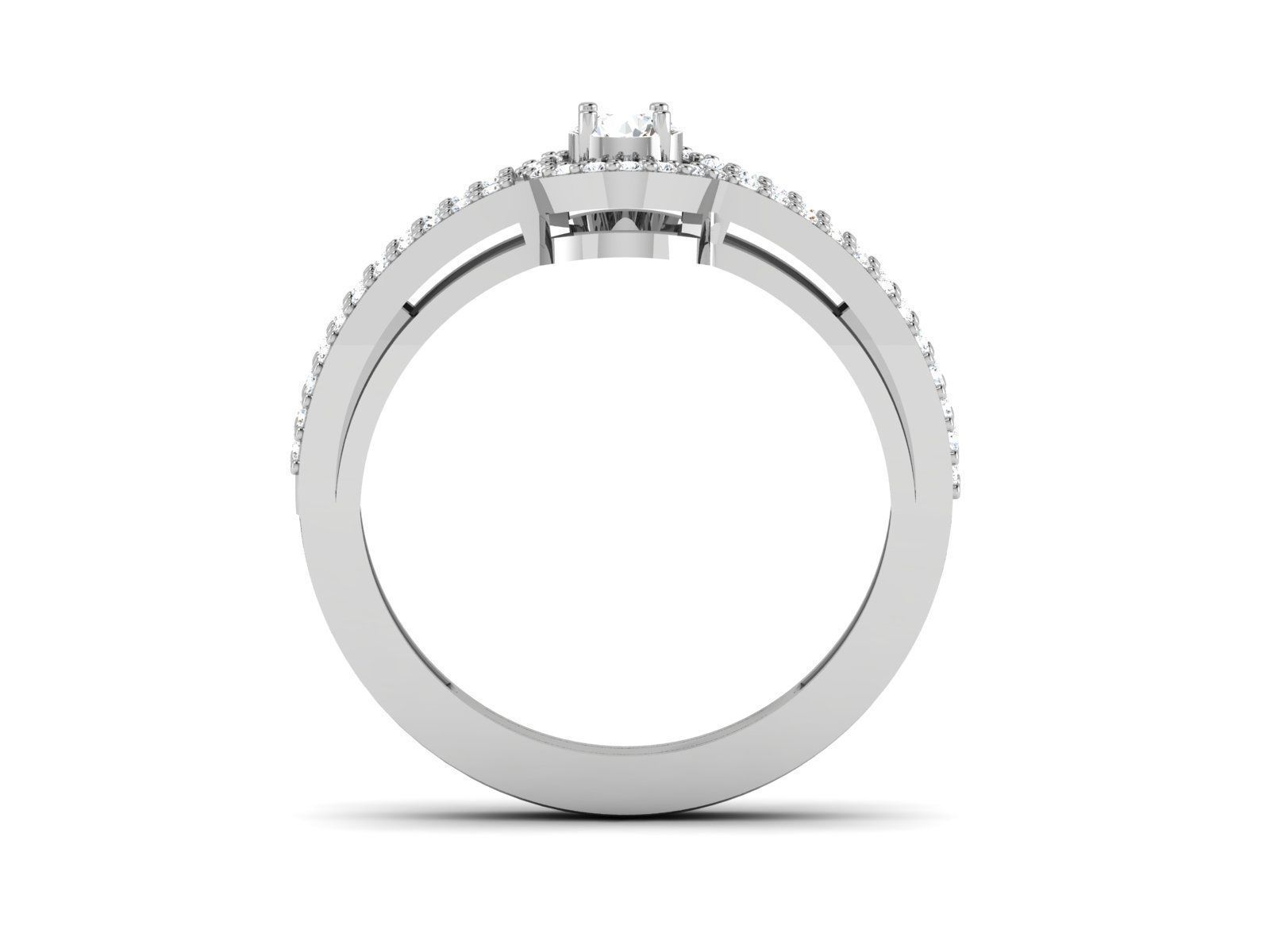 Women Diamond Ring 3dm render details 3D print model_4