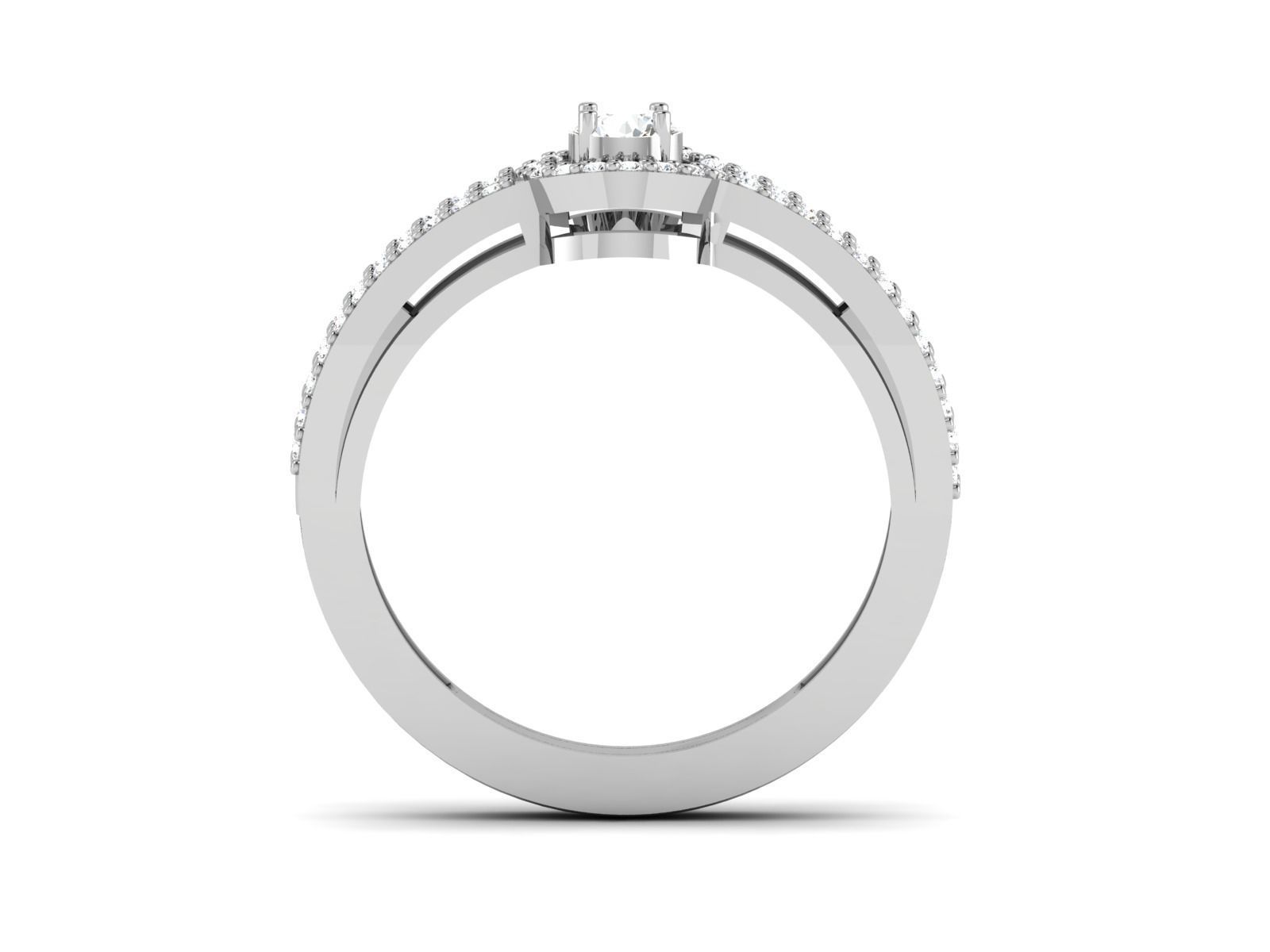 Women Diamond Ring 3dm render details 3D print model_3