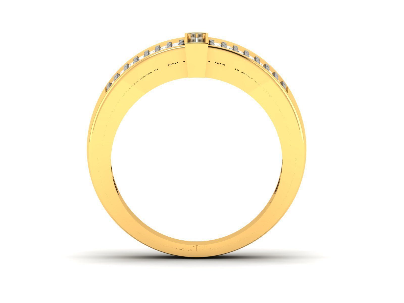 Gents Diamond Ring 3dm render details 3D print model_3