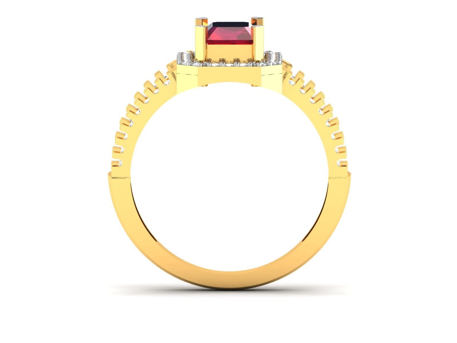 Women Diamond Ring 3dm render details 3D print model_4