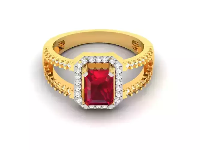 Women Diamond Ring 3dm render details