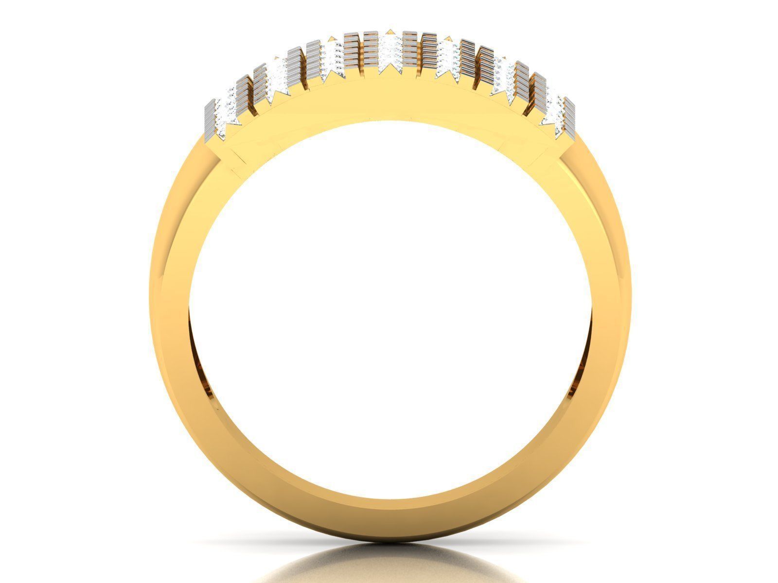 Gents Diamond Ring 3dm render details 3D print model_3