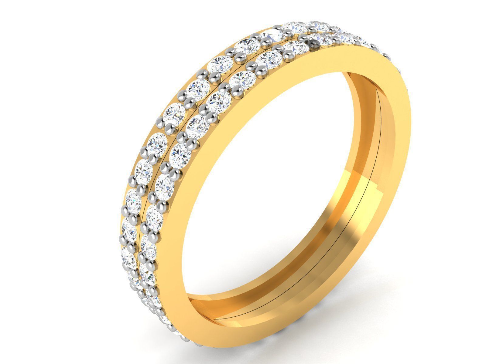 Women Diamond Ring 3dm render details 3D print model_2