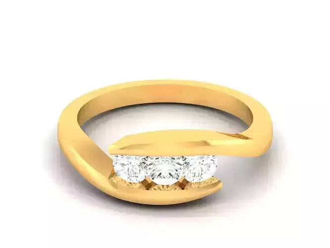 Women Diamond Ring 3dm render details