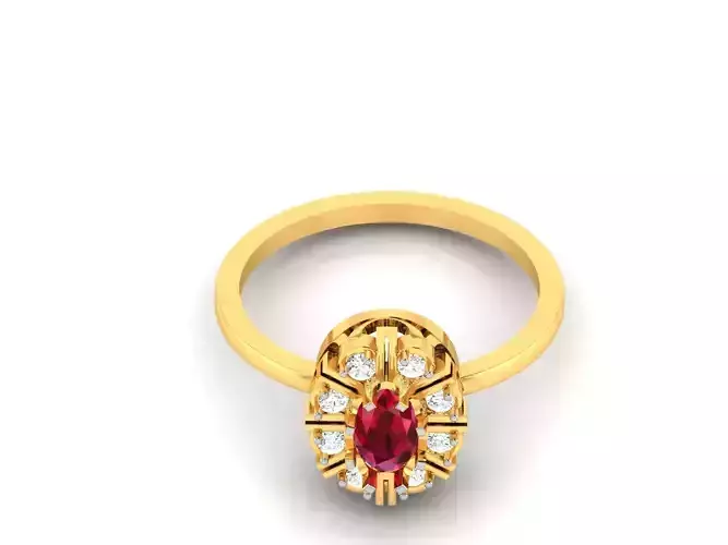 Women Diamond Ring 3dm render details