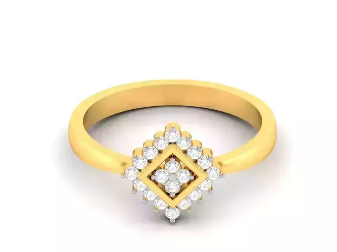 Women Diamond Ring 3dm render details