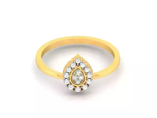 Women Diamond Ring 3dm render details