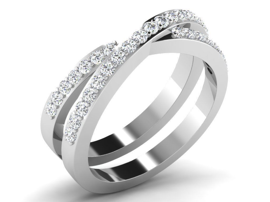 Women Diamond Ring 3dm render details 3D print model_8