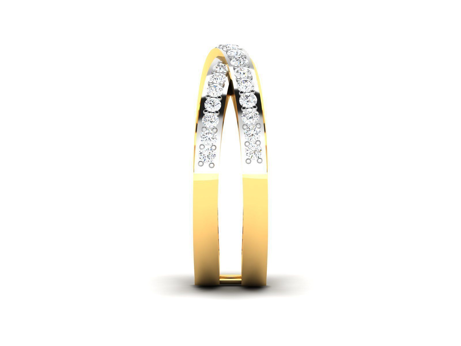 Women Diamond Ring 3dm render details 3D print model_6