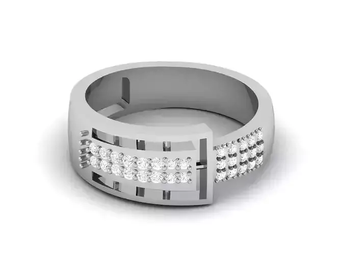 Women Diamond Ring 3dm render details