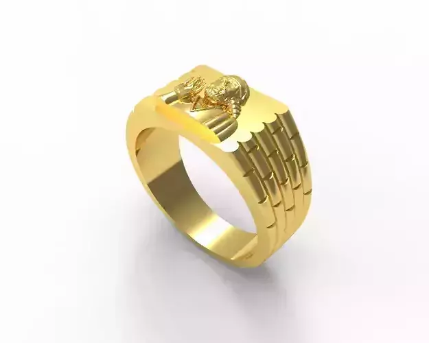 099 - Sai Baba Ring 3D print model