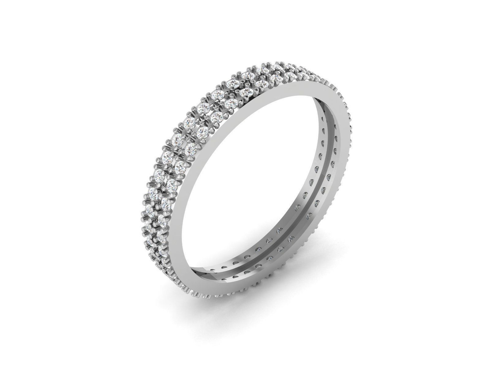Women Diamond Ring 3dm render details 3D print model_1