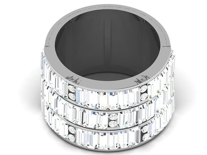 Women Diamond Ring 3dm render details 3D print model