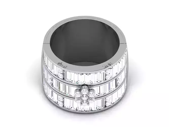 Women Diamond Ring 3dm render details