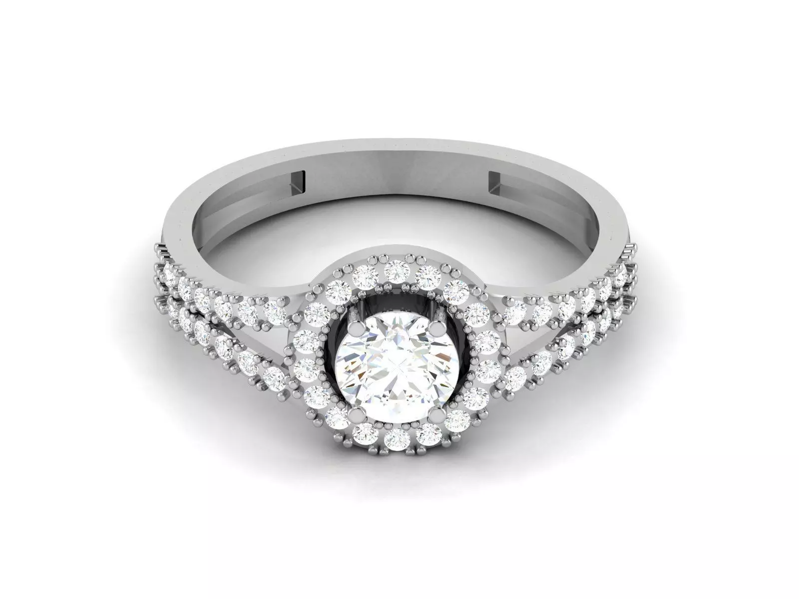 Women Diamond Ring 3dm render details 3D print model_0