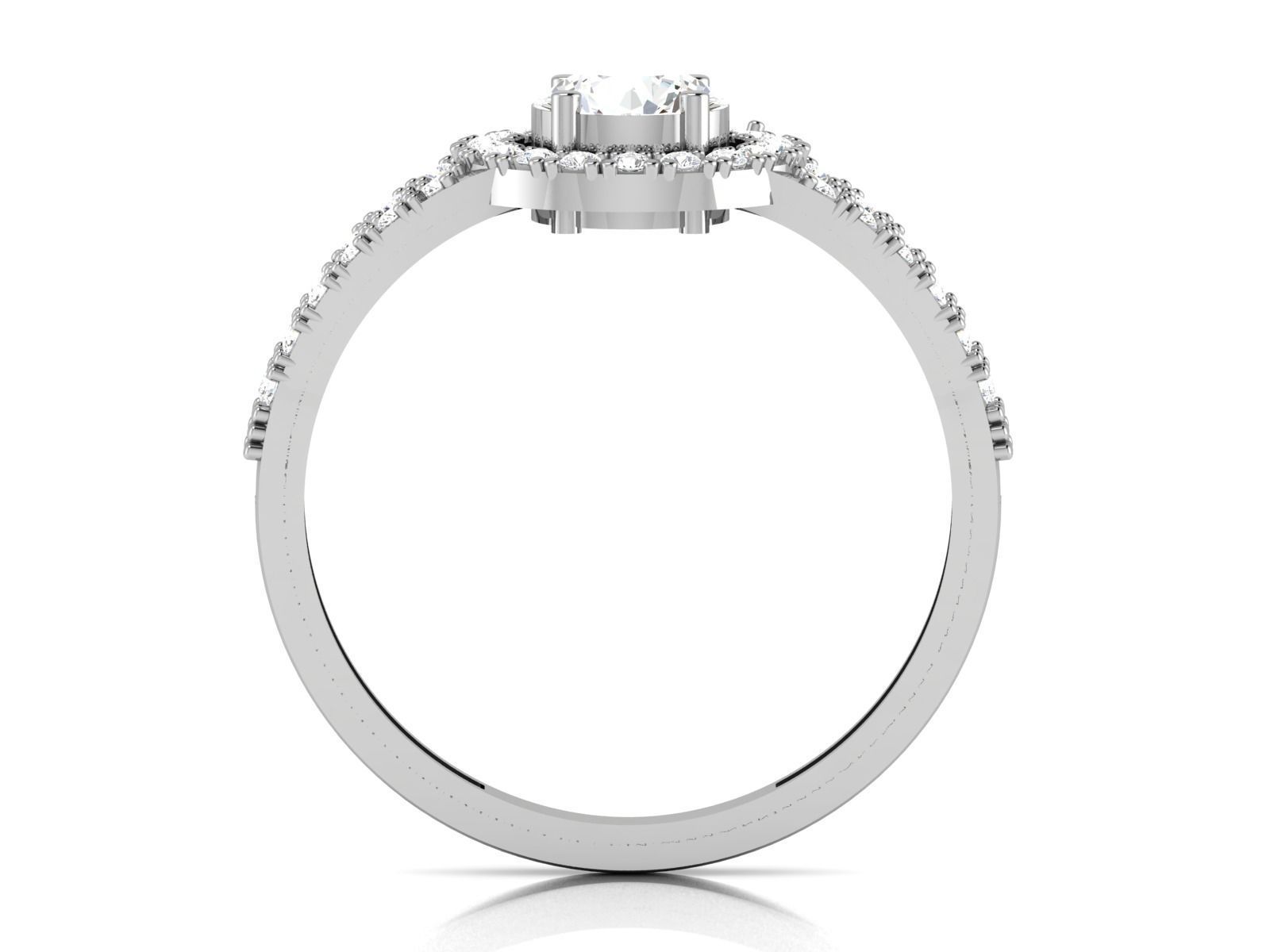 Women Diamond Ring 3dm render details 3D print model_4