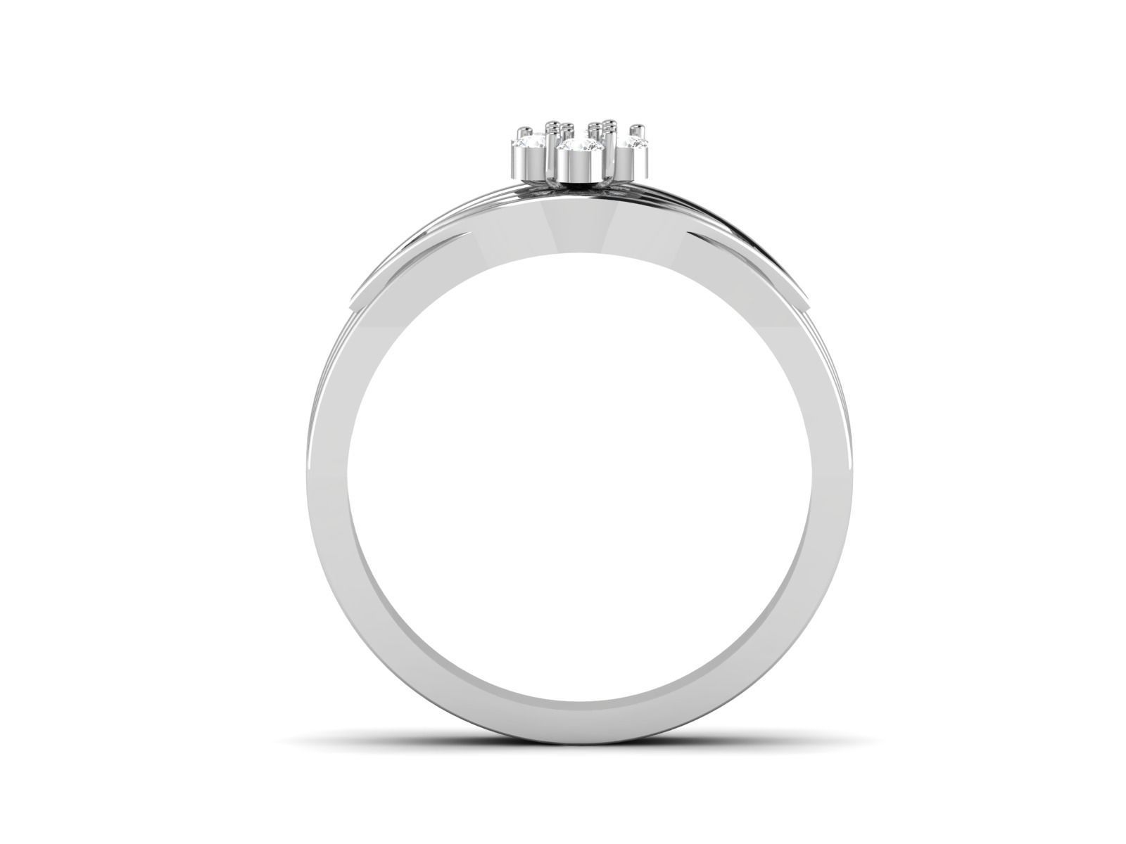 Women Diamond Ring 3dm render details 3D print model_4