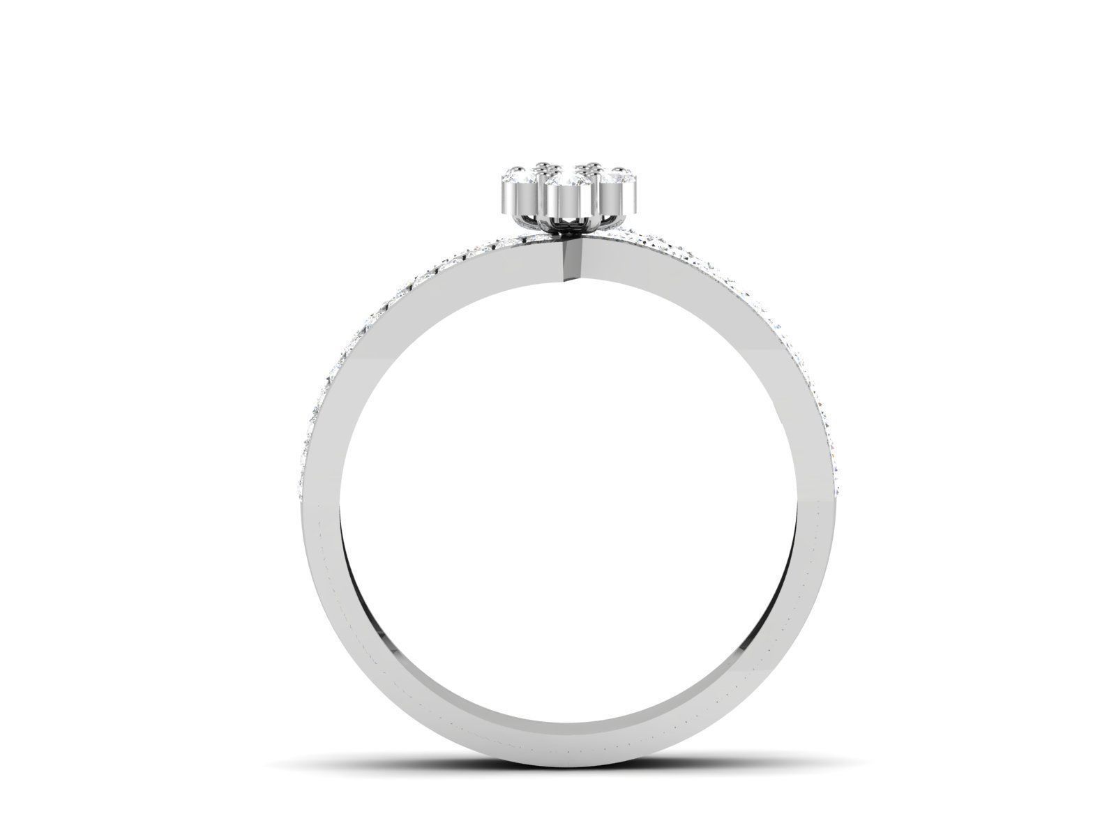 Women Diamond Ring 3dm render details 3D print model_3