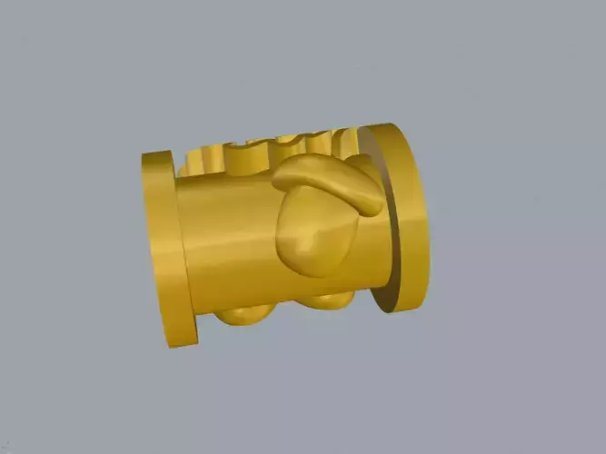 Sharm gold pipe with hole in it