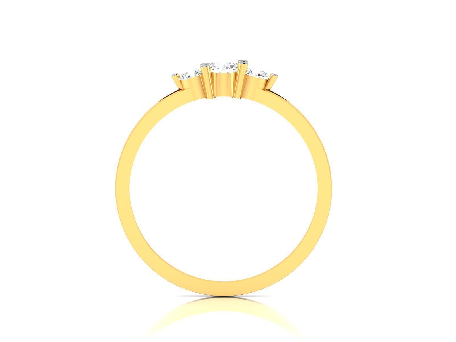 Women Diamond Ring 3dm render details 3D print model_3