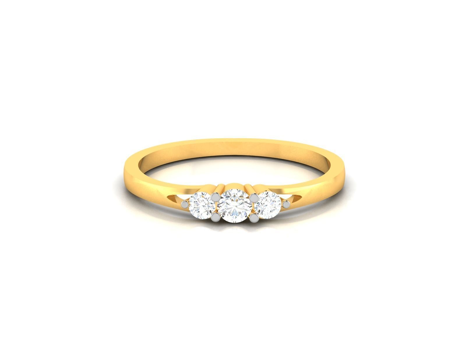 Women Diamond Ring 3dm render details 3D print model_7