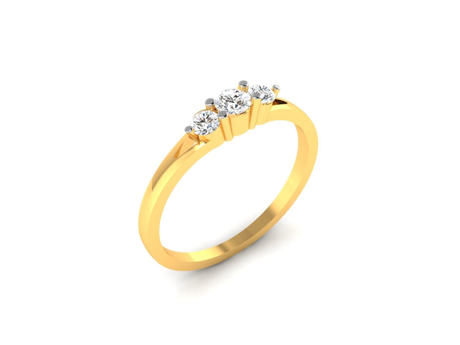 Women Diamond Ring 3dm render details 3D print model_2