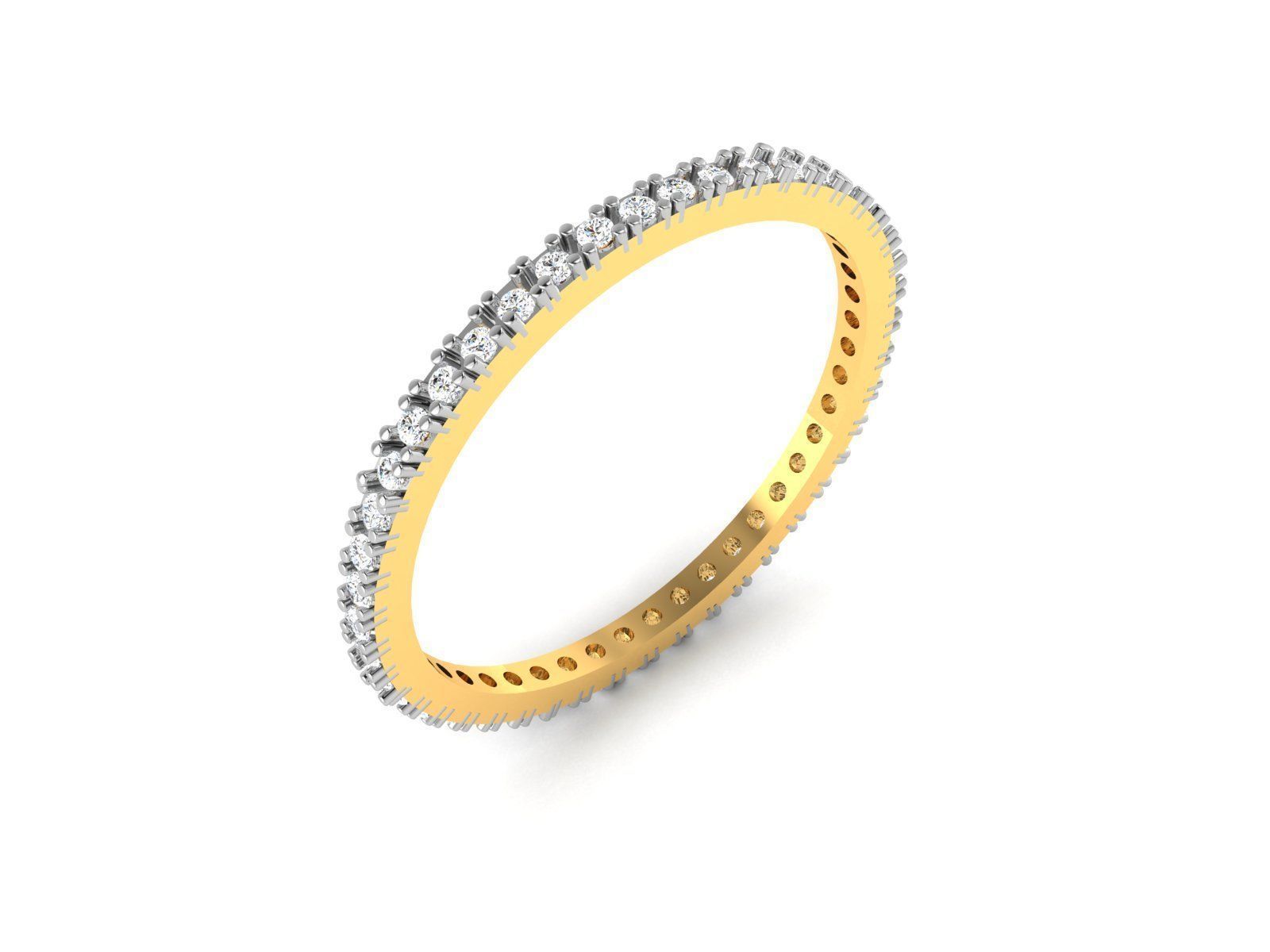 Women Diamond Ring 3dm render details 3D print model_1