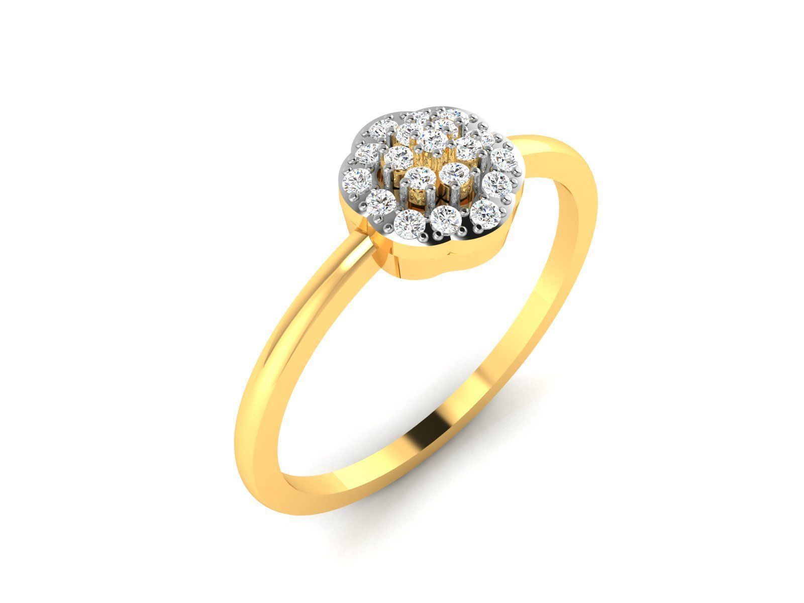 Women Diamond Ring 3dm render details 3D print model_1