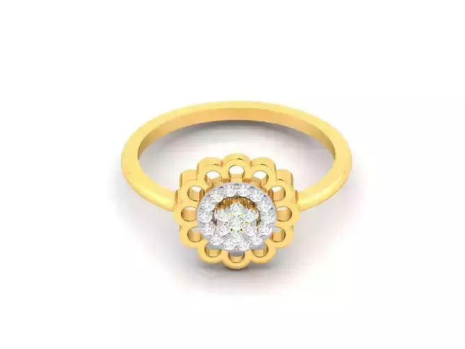 Women Diamond Ring 3dm render details