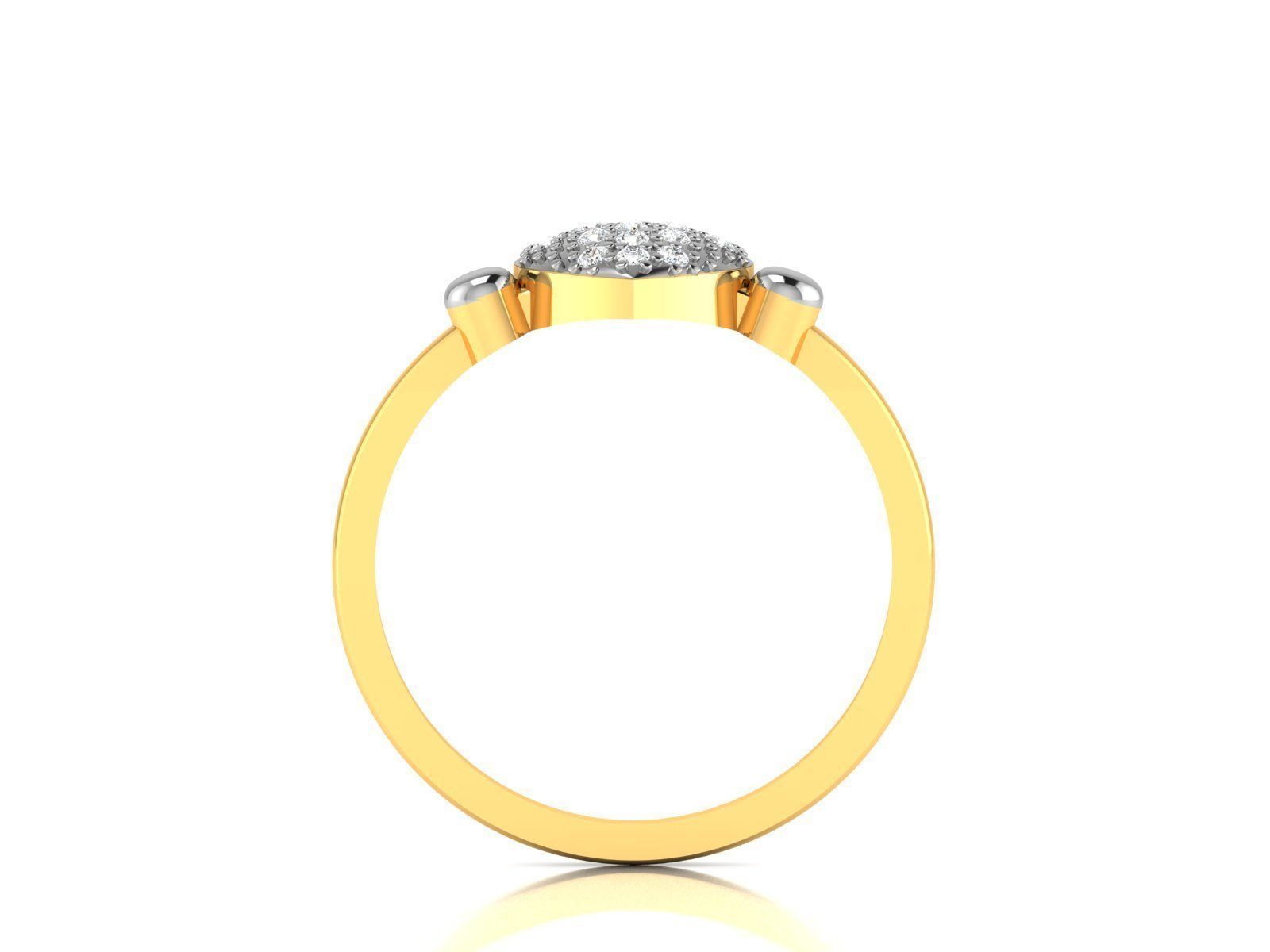 Women Diamond Ring 3dm render details 3D print model_1