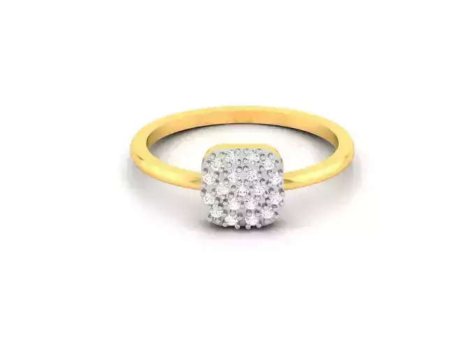 Women Diamond Ring 3dm render details