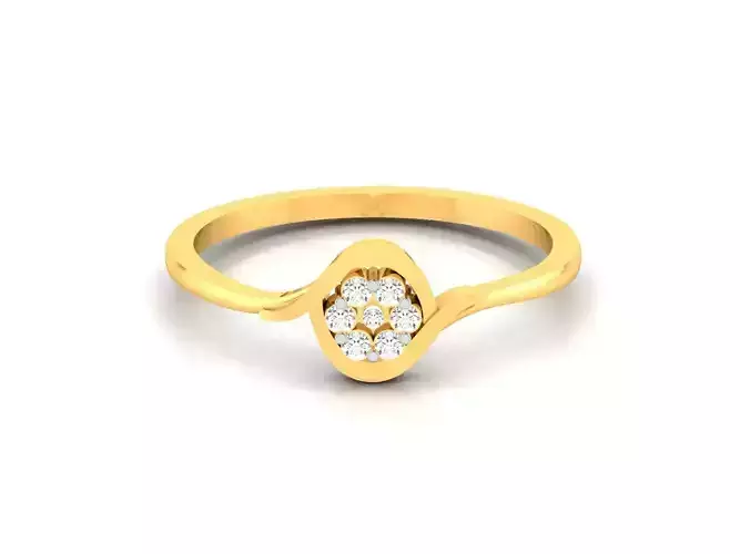 Women Diamond Ring 3dm render details